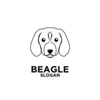 carino beagle testa di cane logo vettoriale modello modello design