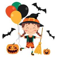 carino banner di halloween vettore