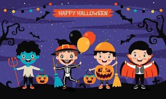 carino banner di halloween vettore