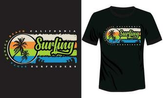 California fare surf maglietta design vettore illustrazione