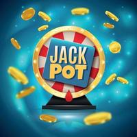 jackpot sfondo realistico illustrazione vettoriale