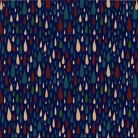 gocce di pioggia colorate su uno sfondo blu scuro senza soluzione di continuità pattern.design per tessile, involucro, stampa, imballaggio, banner. illustrazione vettoriale