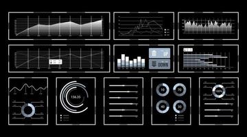 impostare lo schermo infografica virtuale vettore