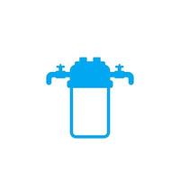 filtro dell'acqua e icona del sistema di filtrazione vettore