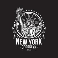 emblema vintage di New York vettore