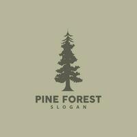 pino albero logo, lussuoso elegante semplice disegno, abete albero vettore astratto, foresta icona illustrazione pino Prodotto marca