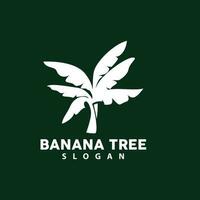 Banana albero logo, Banana albero semplice silhouette disegno, pianta icona simbolo vettore illustrazione