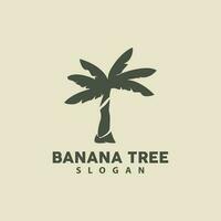 Banana albero logo, Banana albero semplice silhouette disegno, pianta icona simbolo vettore illustrazione