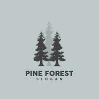 pino albero logo, lussuoso elegante semplice disegno, abete albero vettore astratto, foresta icona illustrazione pino Prodotto marca