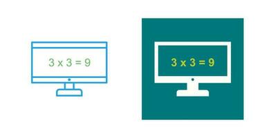 matematica nel computer vettore icona