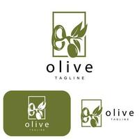 oliva logo, oliva olio pianta vettore, naturale erbaceo Salute medicina disegno, illustrazione modello icona vettore