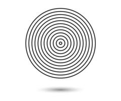 elemento di elementi di cerchio concentrico per la decorazione grafica vettore