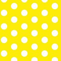 astratto geometrico grande bianca polka punto modello con giallo bg. vettore