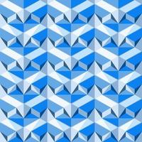 questo è un motivo geometrico blu poligonale con l'illusione del volume vettore