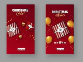 Natale vendita modello o aviatore design impostato nel rosso colore con migliore sconto offerta. vettore