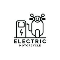 elettrico motociclo logo design vettore