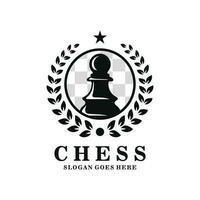 pedone scacchi logo design vettore illustrazione
