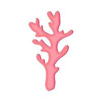 rosa corallo. isolato ramo di corallo su bianca sfondo vettore