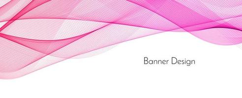 astratto elegante colore rosa decorativo moderno onda banner sfondo vettore