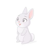 simpatico coniglietto personaggio dei cartoni animati di vettore