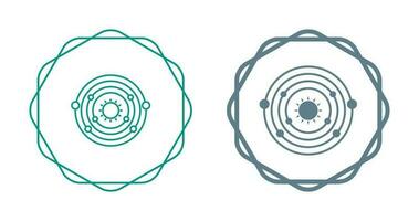 pianeti orbitante sole vettore icona