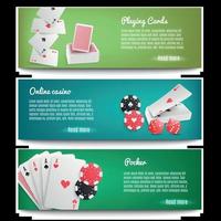 illustrazione di vettore di banner realistici online casinò