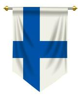 Finlandia bandierina su bianca vettore