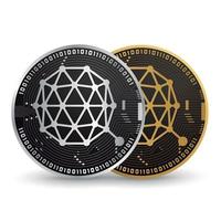 criptovaluta qtum oro e argento vettore