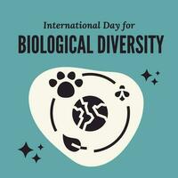 un' manifesto di internazionale giorno per biologico diversità vettore