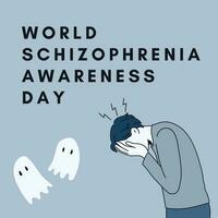 un' manifesto di mondo schizofrenia consapevolezza giorno vettore