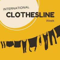 un' manifesto per il internazionale clothesline settimana vettore