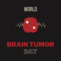 un' manifesto di mondo cervello tumore giorno vettore