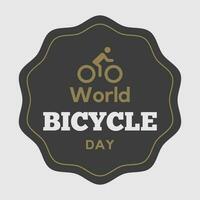 un' manifesto di mondo bicicletta giorno vettore