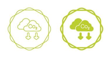 co2 vettore icona