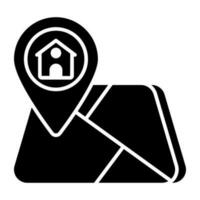icona del design modificabile della posizione di casa vettore