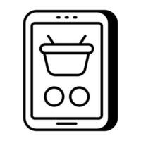 icona del design moderno dello shopping online vettore