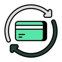 icona di download premium della carta bancomat vettore