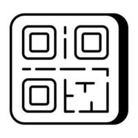 Perfetto design icona di qr codice vettore