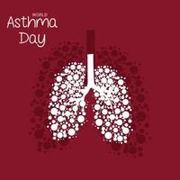 illustrazione vettoriale di uno sfondo per la giornata mondiale dell'asma