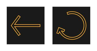 sinistra indietro freccia vettore icona