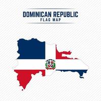 bandiera mappa della repubblica dominicana vettore