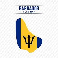 Mappa di bandiera delle Barbados vettore