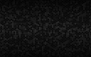 sfondo scuro widescreen con esagoni con diverse trasparenze moderno design geometrico nero semplice illustrazione vettoriale