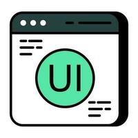 un' solido design icona di ui sito web vettore