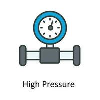 alto pressione vettore riempire schema icona design illustrazione. tempo gestione simbolo su bianca sfondo eps 10 file