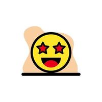 Smiley star icona Emoji concettuale illustrazione vettoriale design