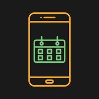 icona della linea dell'app calendario vettore