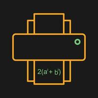 Stampa matematica foglio vettore icona