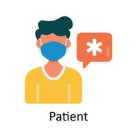 paziente vettore piatto icona design illustrazione. medico e assistenza sanitaria simbolo su bianca sfondo eps 10 file