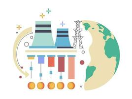 energia impianti e stazioni energia generazione grafico vettore